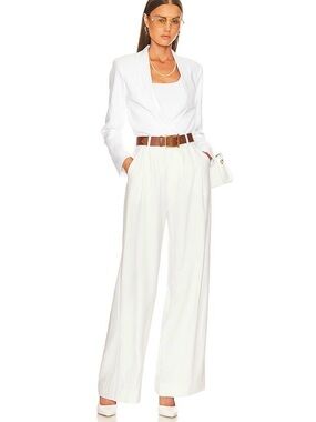NONchalant White Wide-Leg High-Waist Pants